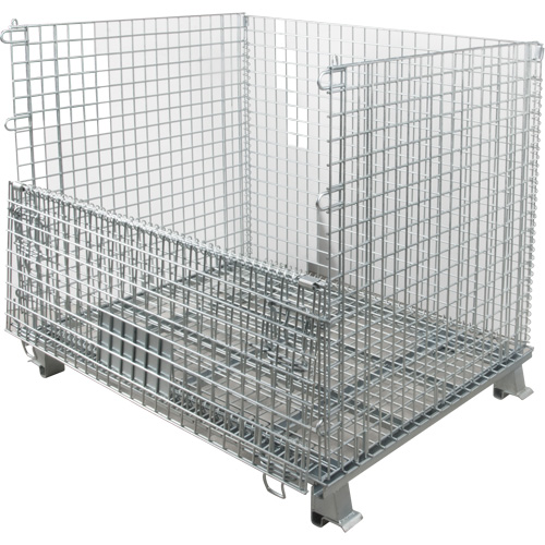 Collapsible Wire Container, 40" W x 32" D x 34" H, 4000 lbs. Capacity The Estey Group