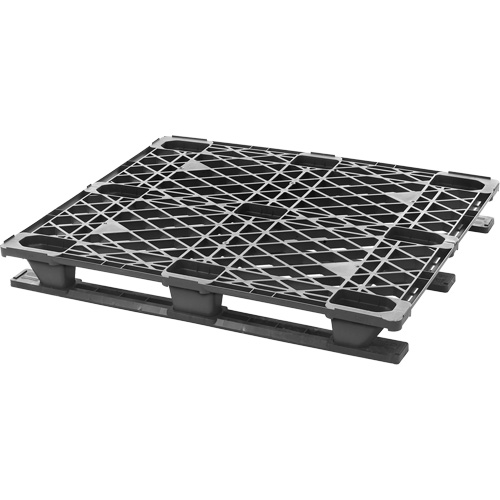 Stackable Plastic Pallet, 4-Way Entry, 48" L x 40" W x 5-3/5" H The Estey Group