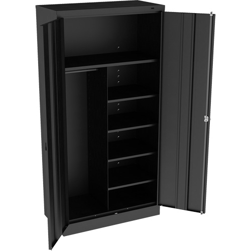 Armoire &agrave; combinaison, 36" la x 18" p x 72" h, Noir The Estey Group
