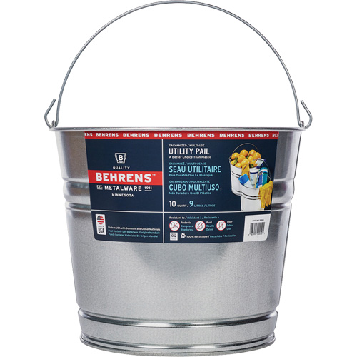 Pail, Galvanized Steel, 9 L The Estey Group