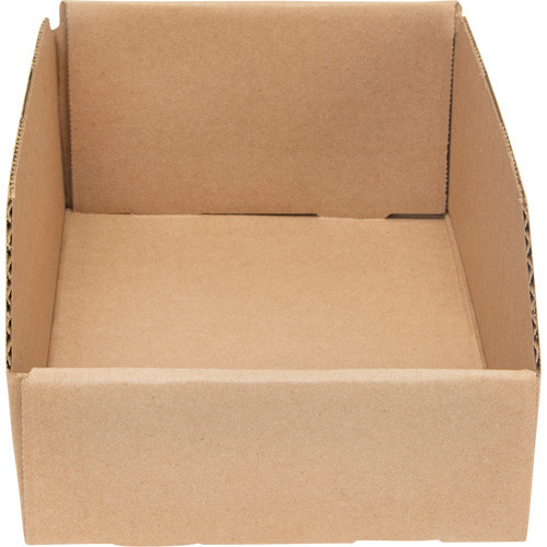 Deep Corrugated Parts Bins, 7-5/8" W x 11-5/16" D x 4-1/2" H, Beige The Estey Group