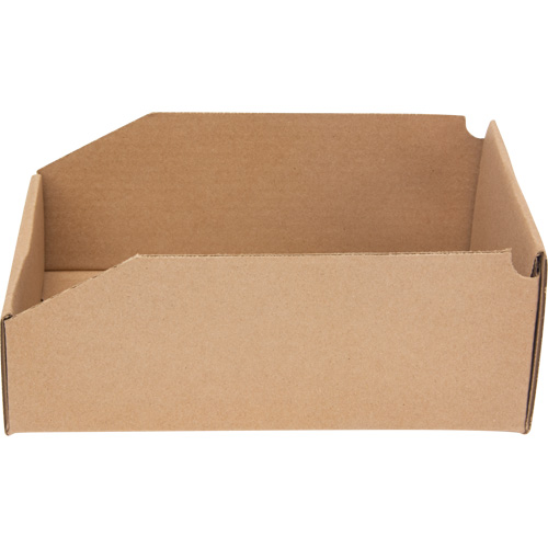 Deep Corrugated Parts Bins, 7-5/8" W x 11-5/16" D x 4-1/2" H, Beige The Estey Group