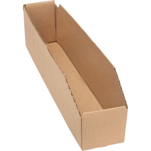 Deep Corrugated Parts Bins, 1-7/8" W x 17-1/8" D x 4-1/2" H, Beige The Estey Group
