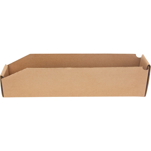Deep Corrugated Parts Bins, 1-7/8" W x 17-1/8" D x 4-1/2" H, Beige The Estey Group