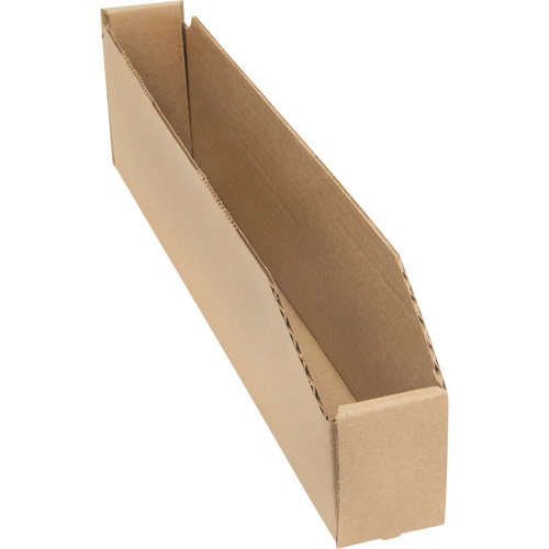 Deep Corrugated Parts Bins, 2-7/8" W x 17-1/4" D x 4-1/2" H, Beige The Estey Group