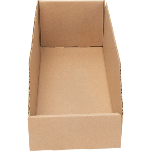 Deep Corrugated Parts Bins, 5-3/4" W x 17-1/4" D x 4-1/2" H, Beige The Estey Group