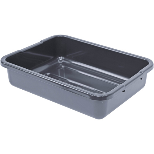 All-Purpose Ribbed-Bottom Storage Tub, 5" H x 15" D x 21" L, Plastic, Grey The Estey Group