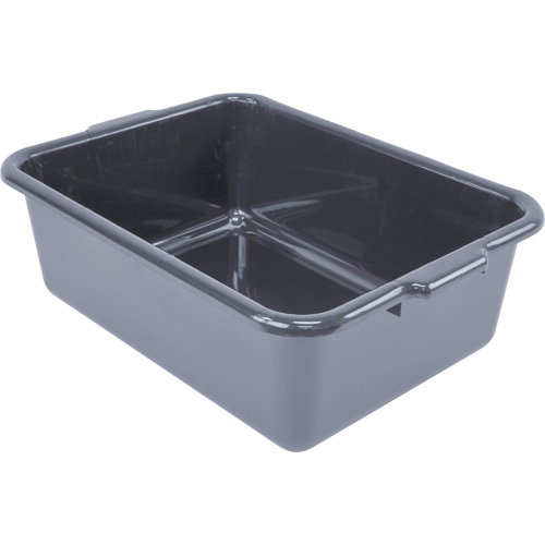 All-Purpose Flat-Bottom Storage Tub, 7" H x 15" D x 21" L, Plastic, Grey The Estey Group