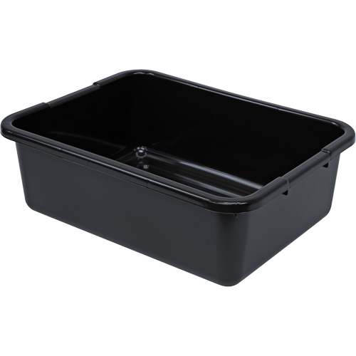 Bac d'entreposage tout usage &agrave; fond rainur&eacute;, 7" ha x 15" p x 21" lo, Plastique, Noir The Estey Group