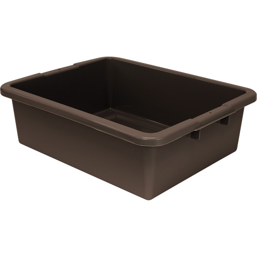 Bac d'entreposage tout usage &agrave; fond rainur&eacute;, 7" ha x 17" p x 22" lo, Plastique, Brun The Estey Group