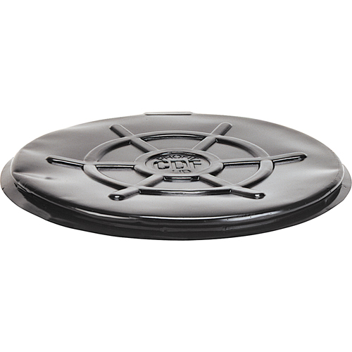 Protective Drum Lids, Open Top, Fits: 55 US gal (45 imp. gal.), Black The Estey Group