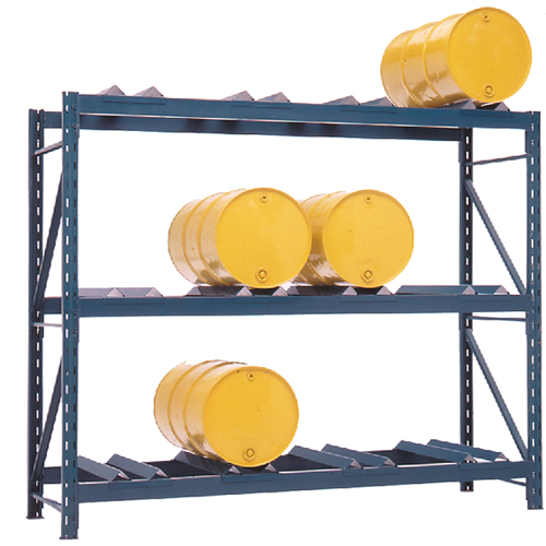 Drum Storage Racks, 12 Drums, 112" W x 36" D x 96" H The Estey Group