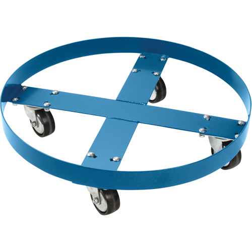 Drum Dolly, Steel, 750 lbs. Capacity, 24" Diameter, Polyolefin Casters The Estey Group