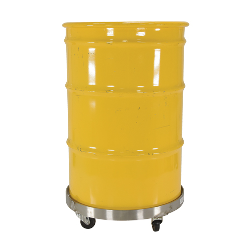 Drum Dollies, Stainless Steel, 800 lbs. Capacity, 23-1/4" Diameter, Rubber Casters The Estey Group