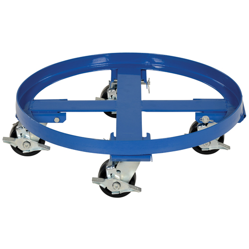 Heavy Duty Drum Dolly, Steel, 2000 lbs. Capacity, 24-1/8" Diameter, Phenolic Casters The Estey Group