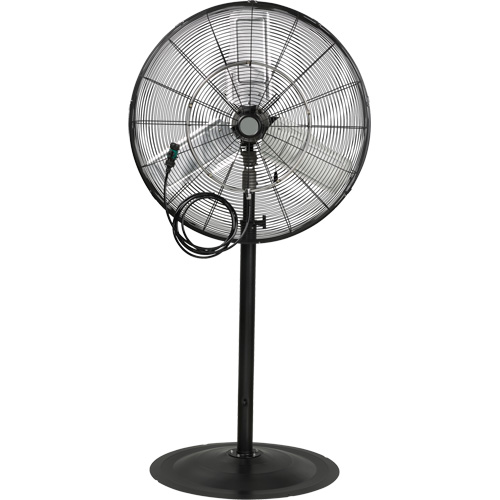 Ventilateur oscillant sur socle avec vaporisation &agrave; moteur &eacute;tanche &agrave; l'eau, Robuste, 3 Vitesses, Diam&egrave;tre de 30" The Estey Group