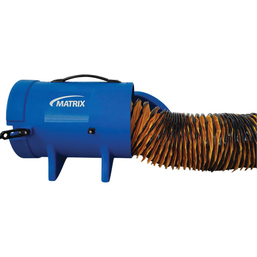 8" Air Blower with 25' Ducting & Canister, 1/4 HP, 816 CFM The Estey Group
