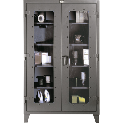 Clearview Cabinets, Steel, 4 Shelves, 60" H x 48" W x 24" D The Estey Group