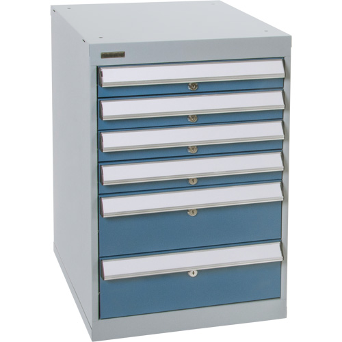Six-Drawer Pedestal Workbench, 18" W x 21" D x 28" H The Estey Group