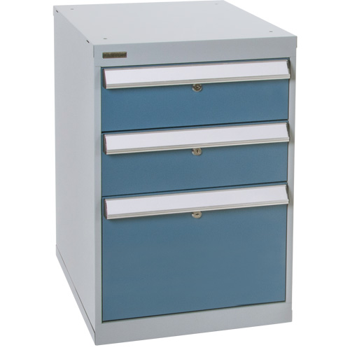 Three-Drawer Pedestal Workbench, 18" W x 21" D x 28" H The Estey Group