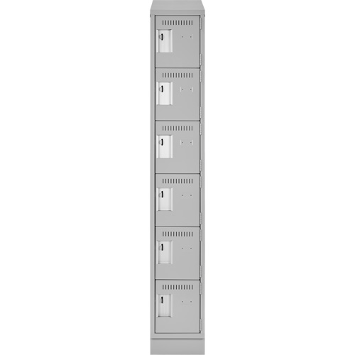 Petits casiers Clean Line, 6 niveaux, 12" x 18" x 82", Acier, Gris, Rivet (assembl&eacute;) The Estey Group