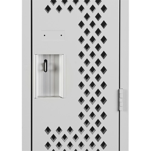 Casiers Clean Line, 2 niveaux, 12" x 15" x 72", Acier, Gris, Rivet (assembl&eacute;), Perfor&eacute; The Estey Group