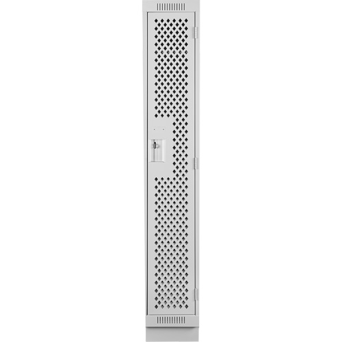 Casiers Clean Line, 12" x 15" x 76", Acier, Gris, Rivet (assembl&eacute;), Perfor&eacute; The Estey Group