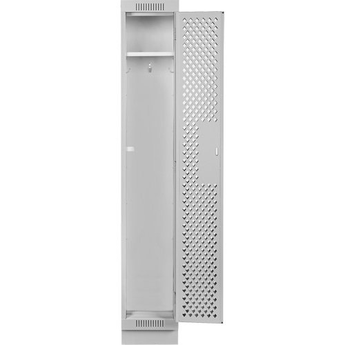 Casiers Clean Line, 12" x 15" x 76", Acier, Gris, Rivet (assembl&eacute;), Perfor&eacute; The Estey Group