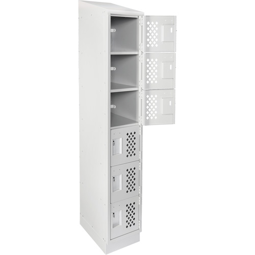 Petit casier perfor&eacute; Clean-Line, 6 niveaux, 12" x 72" x 12", Acier The Estey Group