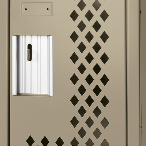 Casiers Clean Line, 12" x 12" x 72", Acier, Beige, Rivet (assembl&eacute;), Perfor&eacute; The Estey Group