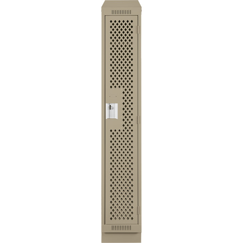 Clean Line Lockers, 12" x 18" x 82", Steel, Beige, Rivet (Assembled), Perforated The Estey Group