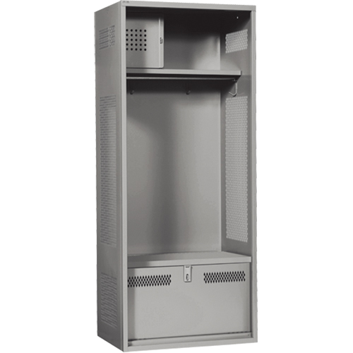 Casier pour &eacute;quipement, Acier, 24" la x 24" p x 72" h, Gris The Estey Group