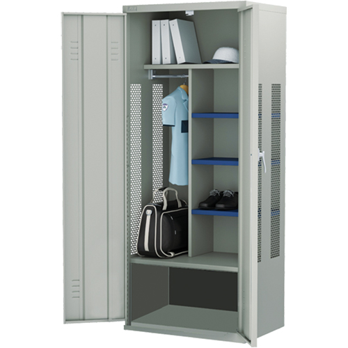 Gear Locker, Steel, 36" W x 24" D x 72" H, Grey The Estey Group