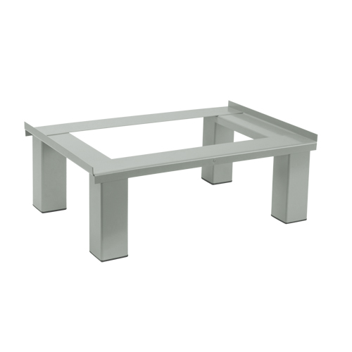 Free Standing Base, 2 Banks, 6" H x 24" W x 18" D, Grey, Steel The Estey Group