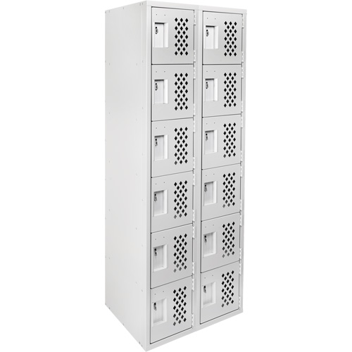 Clean Line Lockerettes, 6 -tier, Bank of 2, 18" x 72" x 12", Steel The Estey Group