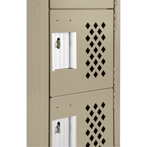 Clean-Line Perforated Lockerette, 6 -tier, 15" x 72" x 12", Steel The Estey Group