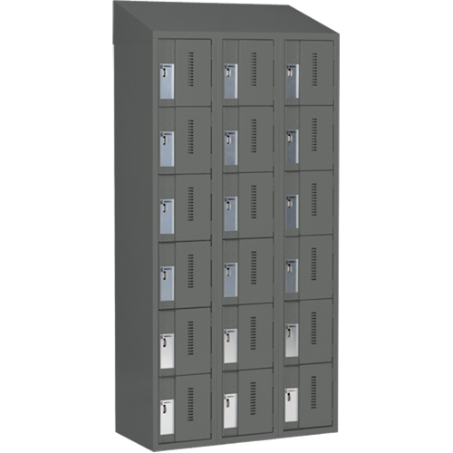 Casiers robustes Concorde, 6 niveaux, Bloc de 3, 36" x 18" x 78", Acier, Charbon, Soud&eacute; (assembl&eacute;) The Estey Group