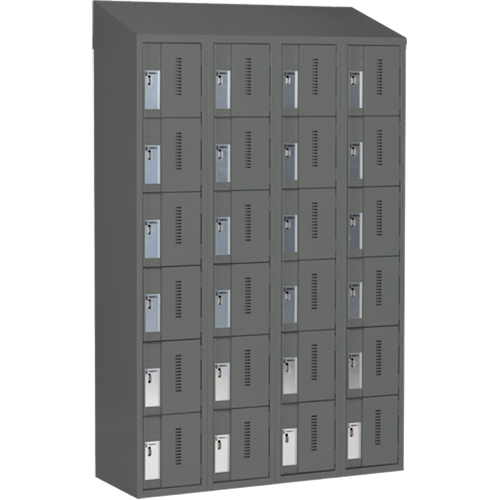 Casiers robustes Concorde, 6 niveaux, Bloc de 4, 48" x 18" x 78", Acier, Charbon, Soud&eacute; (assembl&eacute;) The Estey Group