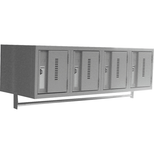 Casiers muraux robustes, Bloc de 4, 18" x 12" x 12", Acier The Estey Group
