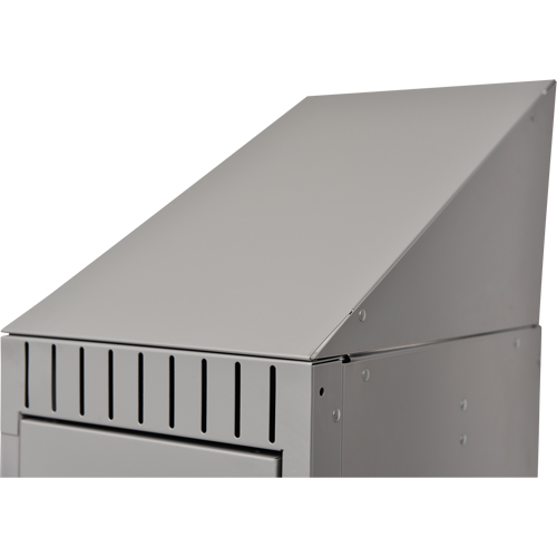Slope Top, 1 Bank, 18" D x 12" W x 10" H, Grey, Steel The Estey Group