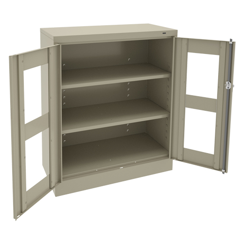 Armoire &agrave; hauteur de comptoir C-Thru, Acier, 2 Tablettes, 42" h x 36" la x 18" p The Estey Group