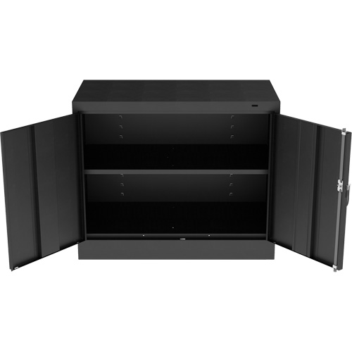 Armoire standard &agrave; hauteur de bureau, Acier, 30" h x 36" la x 18" P, Noir The Estey Group