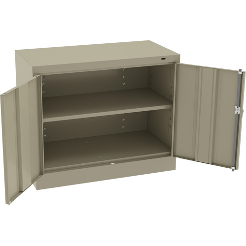 Armoire standard &agrave; hauteur de bureau, Acier, 30" h x 36" la x 18" P, Beige The Estey Group