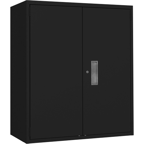 Lo-Boy Storage Cabinet, Steel, 2 Shelves, 42" H x 36" W x 18" D, Black The Estey Group