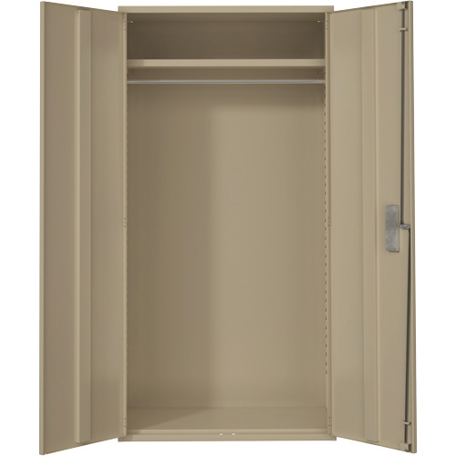 Wardrobe Storage Cabinet, Steel, 36" W x 18" D x 72" H, Beige The Estey Group
