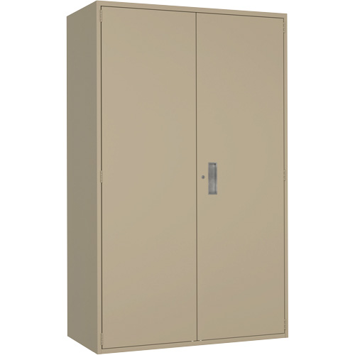 Extra Wide Hi-Boy Storage Cabinet, Steel, 4 Shelves, 72" H x 48" W x 24" D, Beige The Estey Group