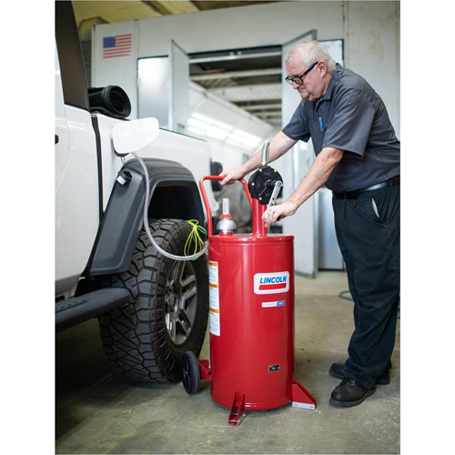 25-Gallon Steel Fuel Caddy with 2-Way Rotary Pump & Filter The Estey Group