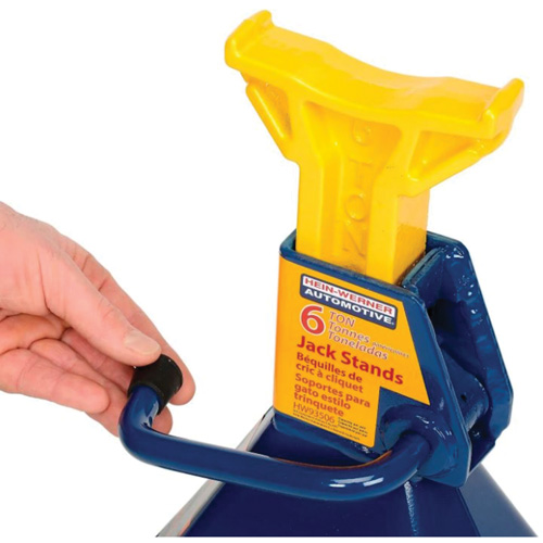 Jack Stand, Locking Handle/Ratchet, 6 tons Capacity, 25-1/4" H The Estey Group