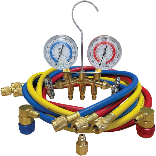 Automotive Manifold Gauge Set with Economy Couplers & Tank Adapter The Estey Group