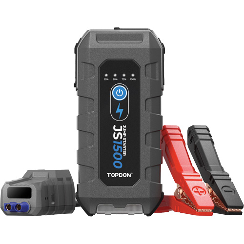 D&eacute;marreur d'appoint, survolteur, banque d'alimentation et lampe de poche JumpSurge1500 The Estey Group